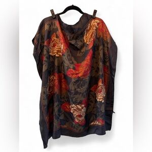 Floral 100% Silk Scarf-Made in Italy